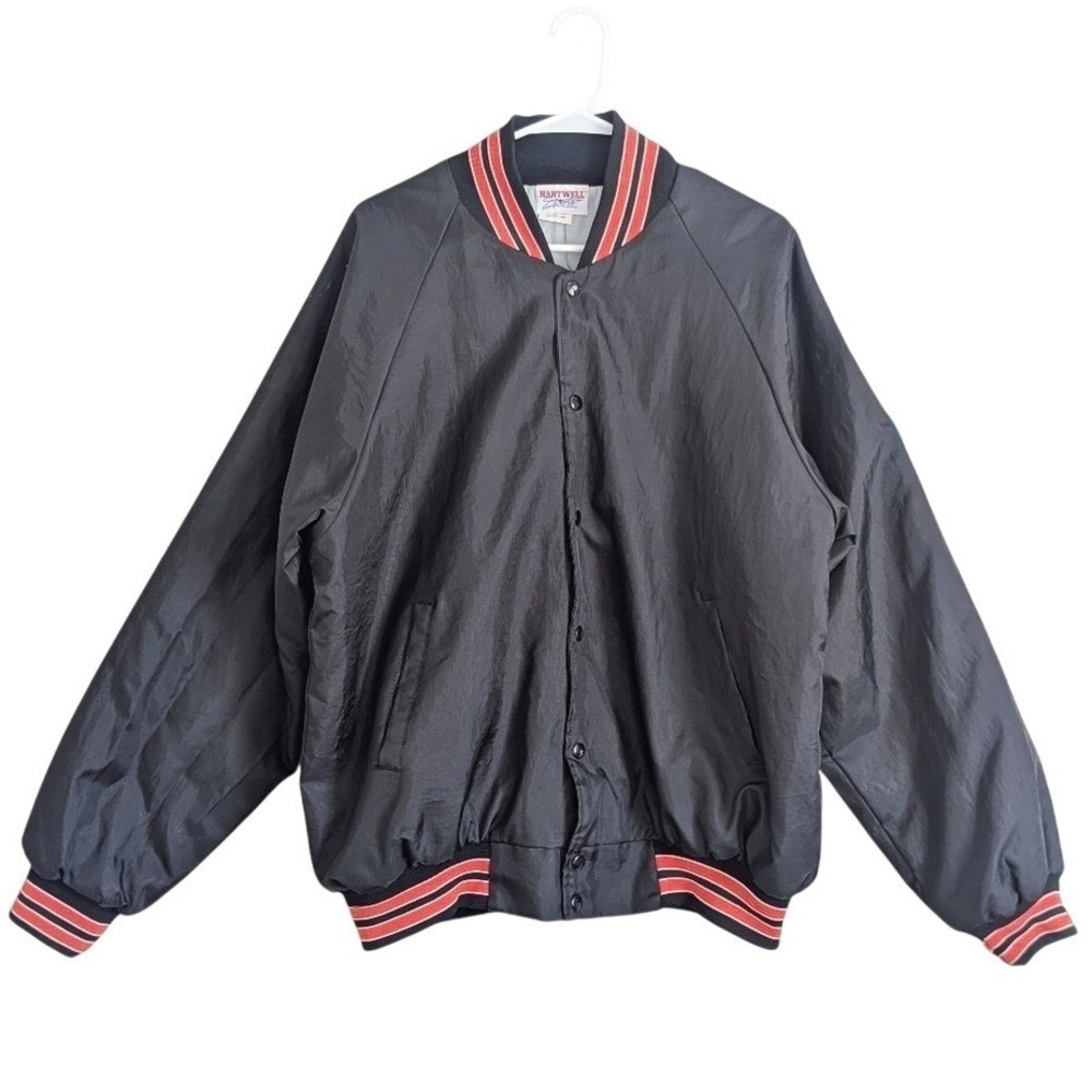 Harwell Sports Vintage 80s Sporty Patchwork Colorado Varsity Nylon Bomber Jacket - Picture 2 of 9